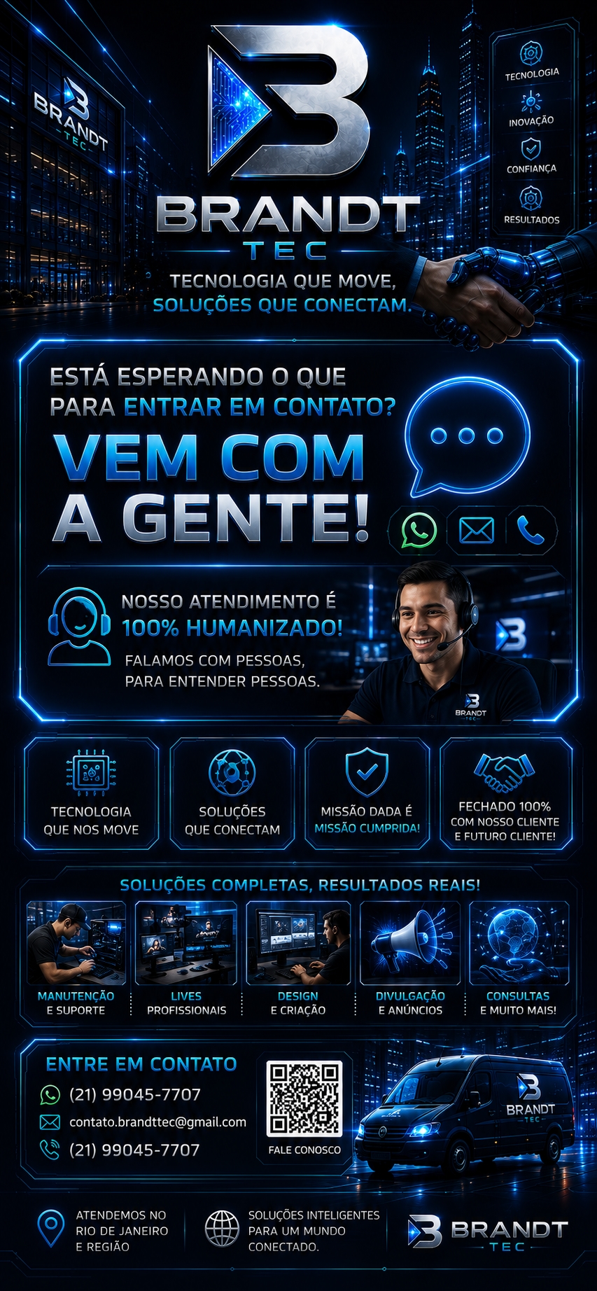 Arte Brandt Tec para entrar em contato